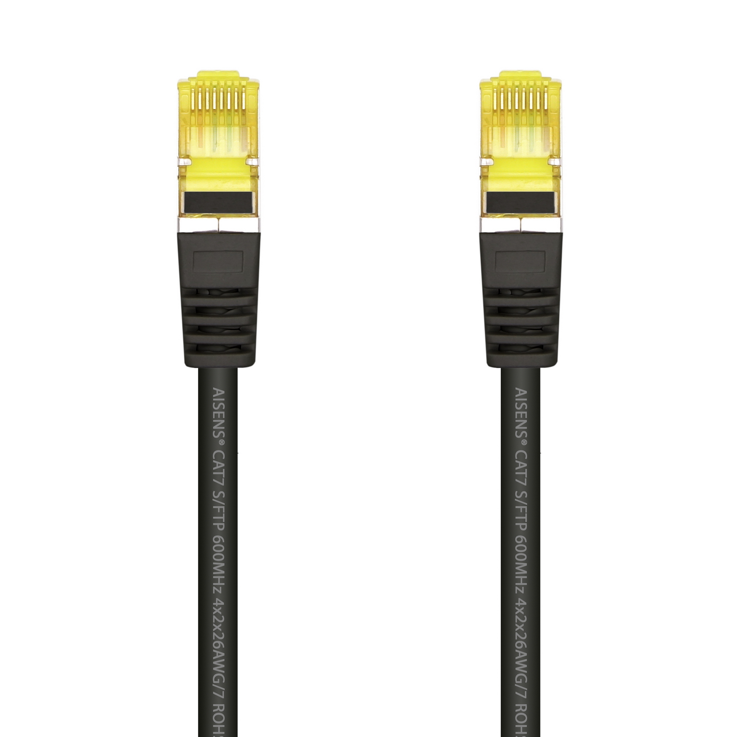 Aisens Câble Réseau Patch Cord RJ45 LSZH Cat.7 600 MHz S/FTP PIMF AWG26 - 2.0M - Couleur Noir