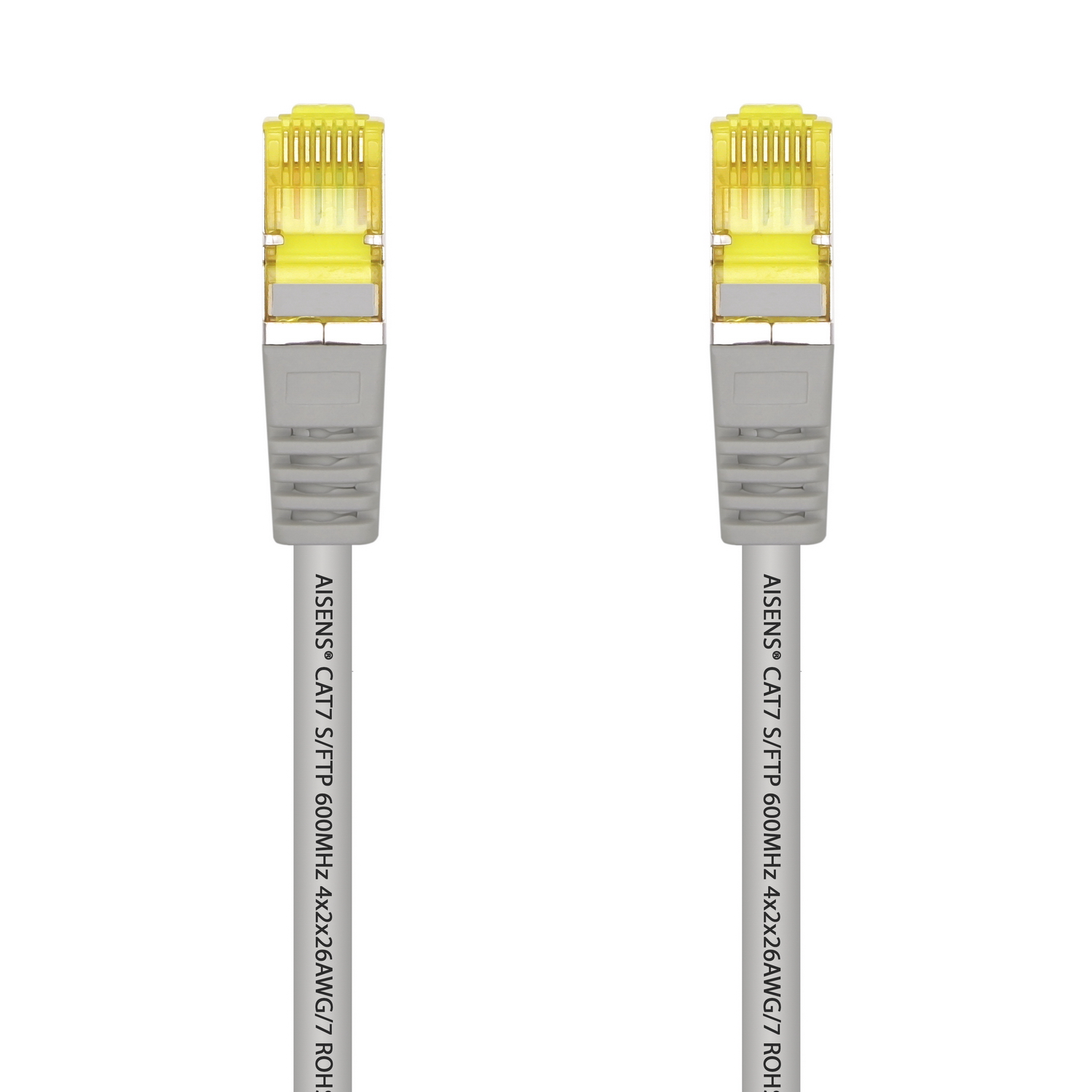 Aisens Câble Réseau Patch Cord RJ45 LSZH Cat.7 600 Mhz S/FTP PIMF AWG26 - 25cm - Couleur Gris