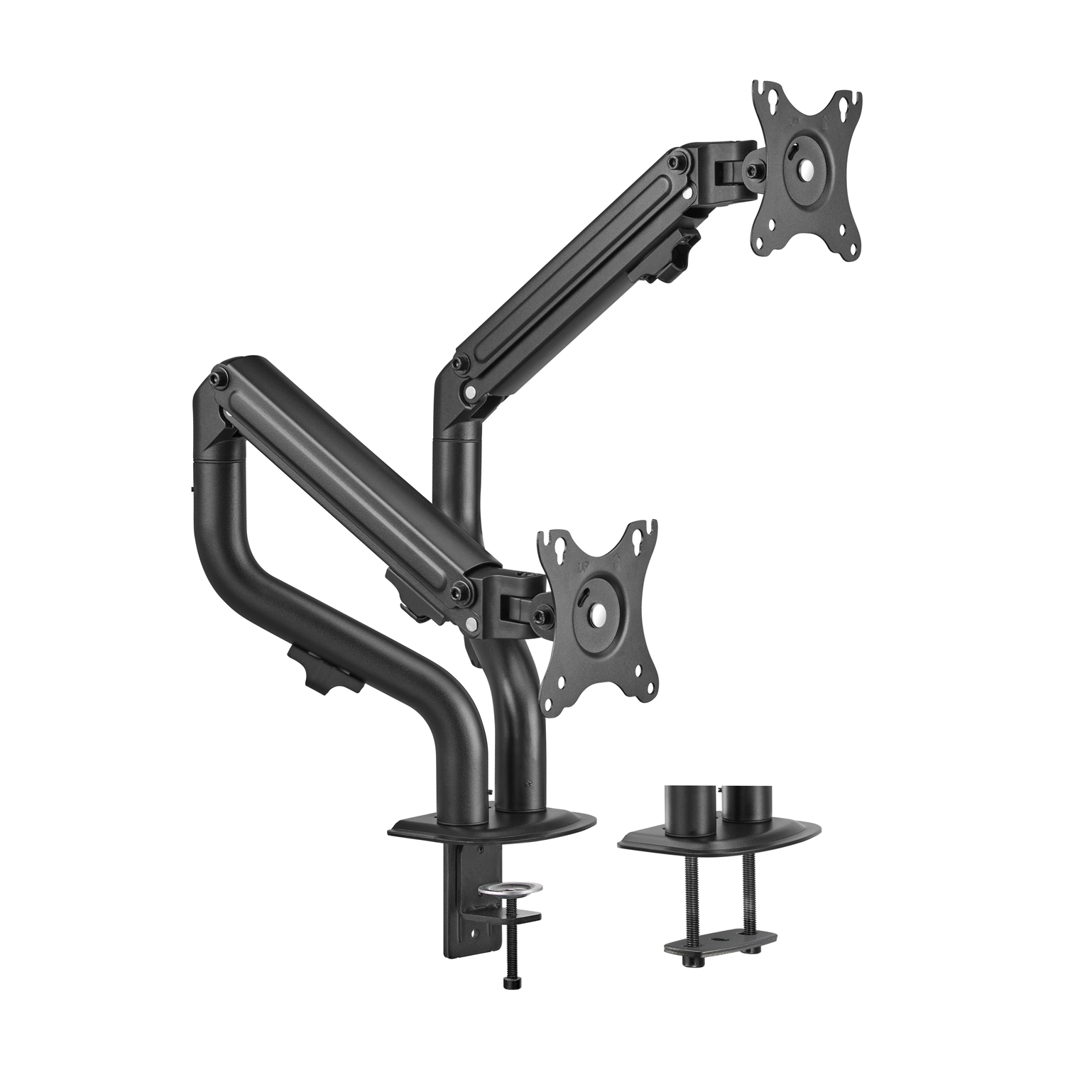 Aisens ECO Table Support Pivotant et Inclinable Contrepoids pour Moniteur/TV 8kg (3 Pivots - 2 Bras) de 17-32 - Couleur Noir