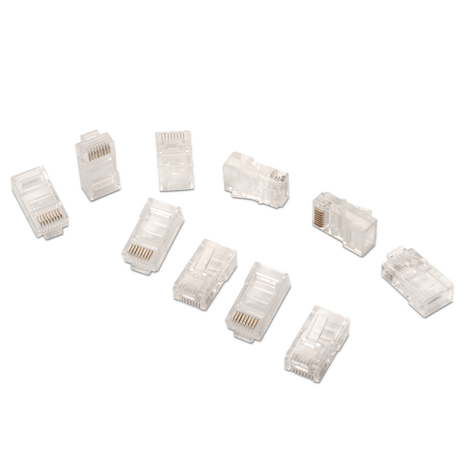 Aisens Pack de 10 Connecteurs RJ45 8 Fils Cat.6 AWG24 - Couleur Transparent