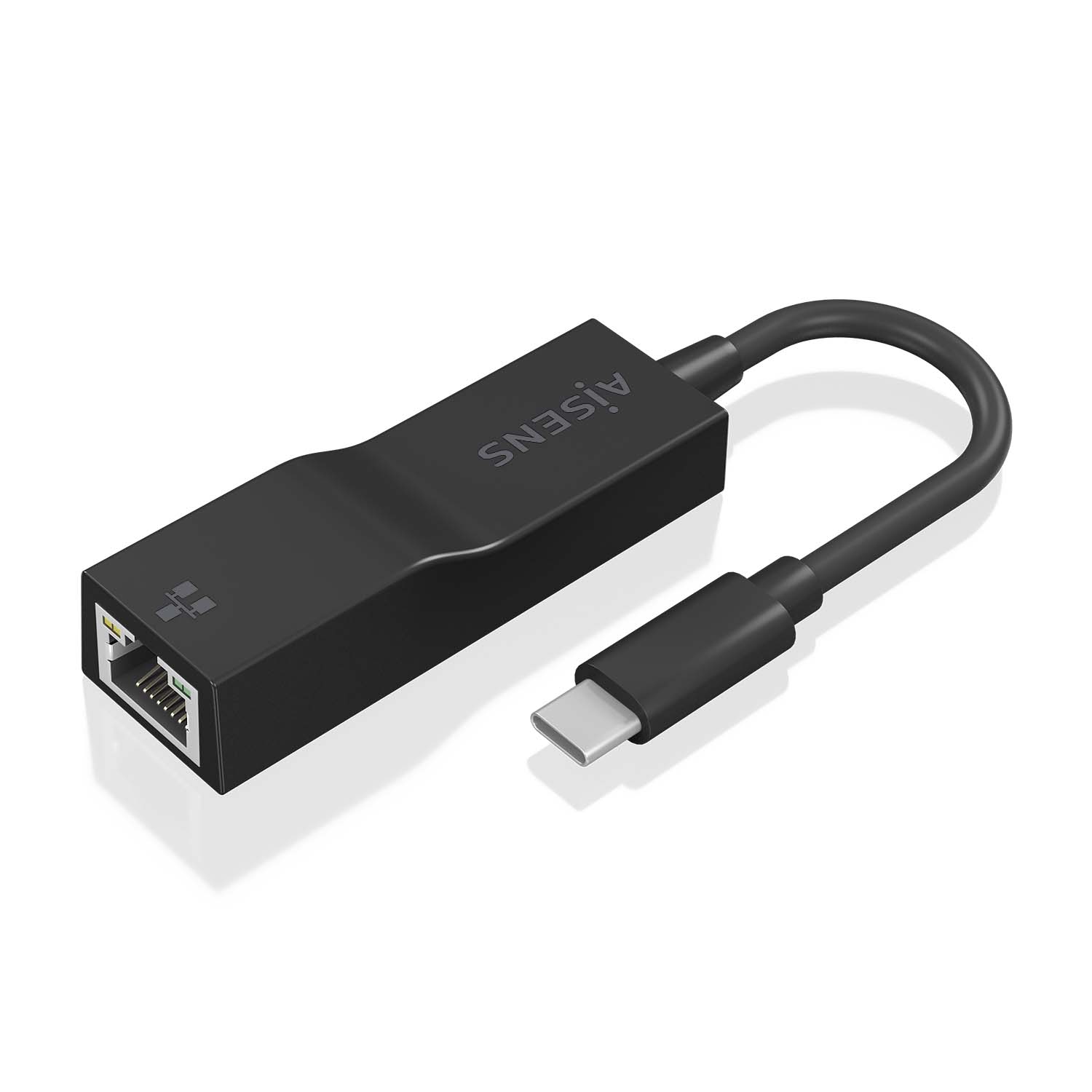 Aisens USB3.1 GEN1 Convertisseur USB-C vers Gigabit Ethernet 10/100/1000 Mbps - 11 cm - Couleur Noir