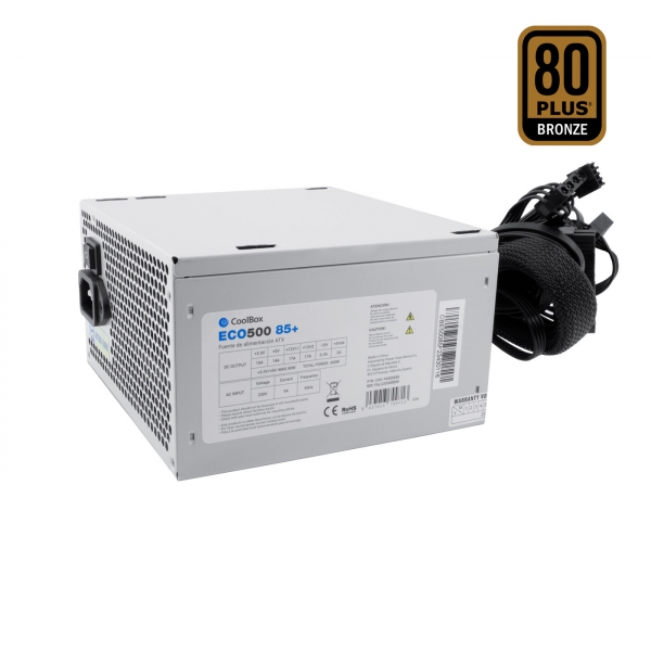 Alimentation Coolbox ECO-500 ATX - 80+ Bronze - 300W - Efficacité énergétique - Format vrac - Couleur grise