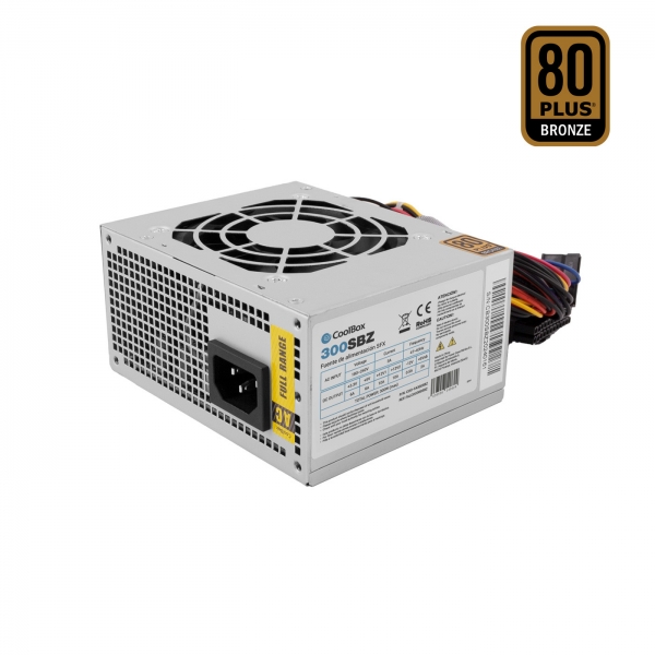 Alimentation Coolbox SFX 300W - Certification 80PLUS Bronze - Efficacité énergétique - Design compact - Couleur grise