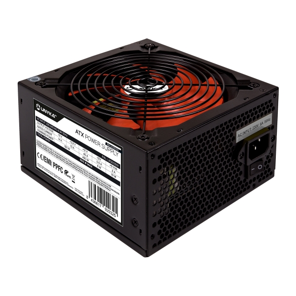 Alimentation de jeu Unykach ATX 550W 550W ATX 2.3 - PPFC - Ventilateur 140 mm