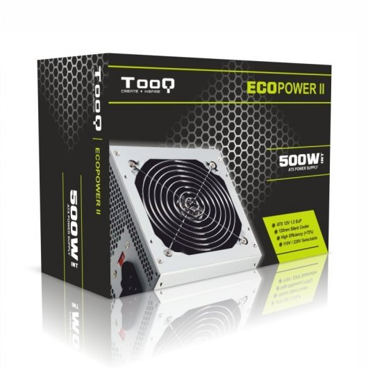 Alimentation Tooq Ecopower II 500W ATX 1.3 12V