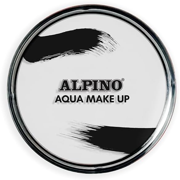 Alpino Aqua Make-up Poudre de maquillage pour le visage aquarelle - Se lave à l'eau et au savon - Couleur blanche