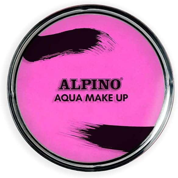 Alpino Aqua Make-up Poudre de maquillage pour le visage aquarelle - Se lave à l'eau et au savon - Couleur rose