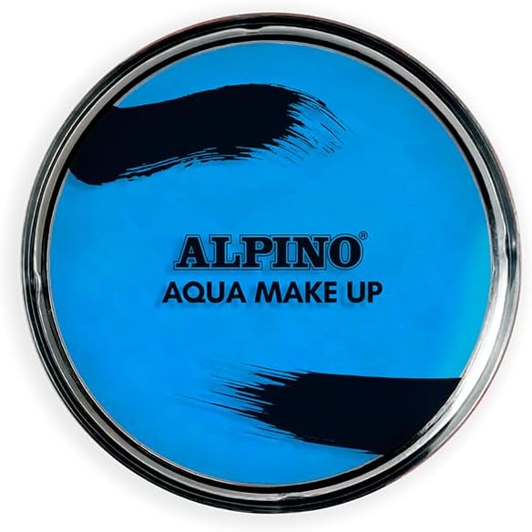 Alpino Aqua Make-up Poudre de maquillage pour le visage aquarelle - Se lave à l'eau et au savon - Couleur bleue