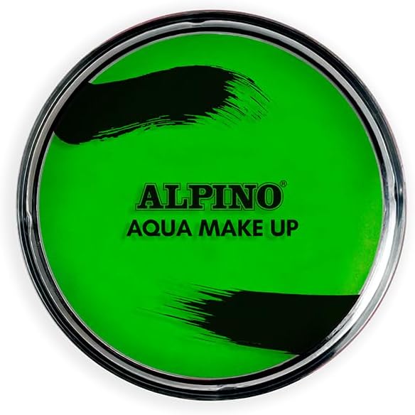 Alpino Aqua Make-up Poudre de maquillage pour le visage aquarelle - Se lave à l'eau et au savon - Couleur verte