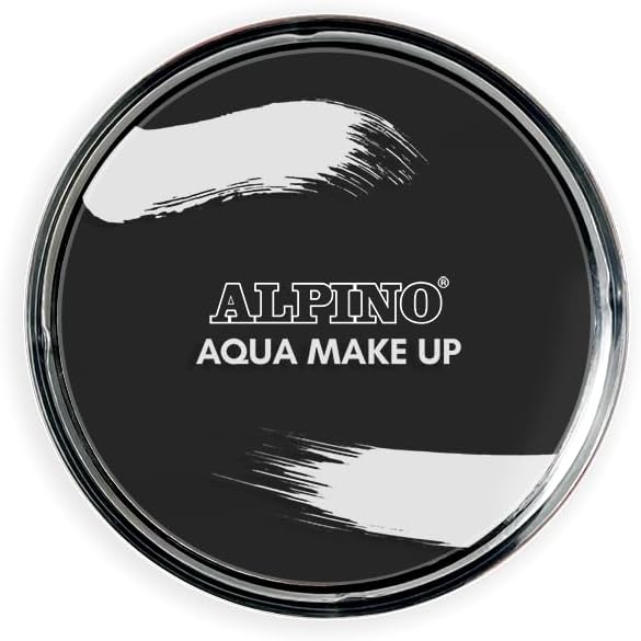 Alpino Aqua Make-up Poudre de maquillage pour le visage aquarelle - Se lave à l'eau et au savon - Couleur noire