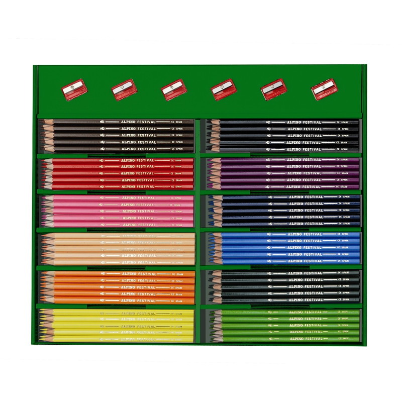 Lot de 288 Crayons Alpino Festival