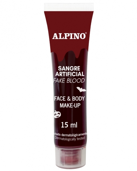 Alpino Flacon de Sang Artificiel 15 ml - Texture Viscose - Couleur Réaliste - Testé Dermatologiquement - Se Lave à l'Eau et au Savon