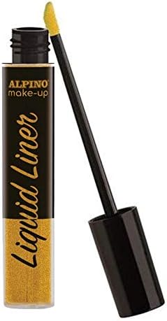 Alpino Make-up Liquid Liner Pack avec 2 Flacons de Maquillage Liquide avec Applicateur - Se Lave à l'Eau - Testé Dermatologiquement - Couleurs Or et Argent