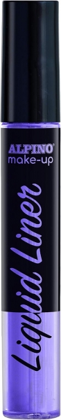 Alpino Make-up Liquid Liner Pack avec 4 flacons de maquillage liquide avec applicateur - Se lave à l'eau - Testé dermatologiquement - Couleur Violet