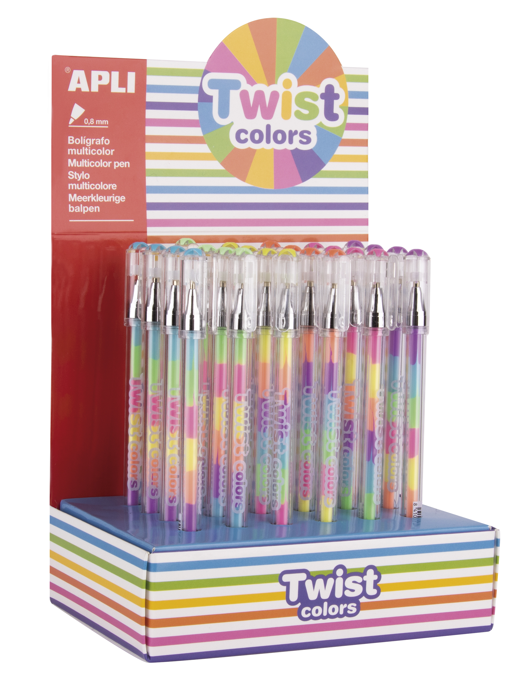 Apli Lot de 24 Stylos gel Twist Colors