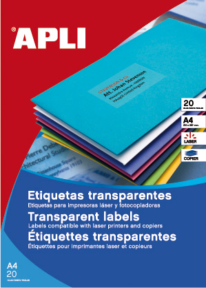 Apli Étiquettes translucides résistantes aux intempéries 105,0 x 148,0 mm 20 feuilles