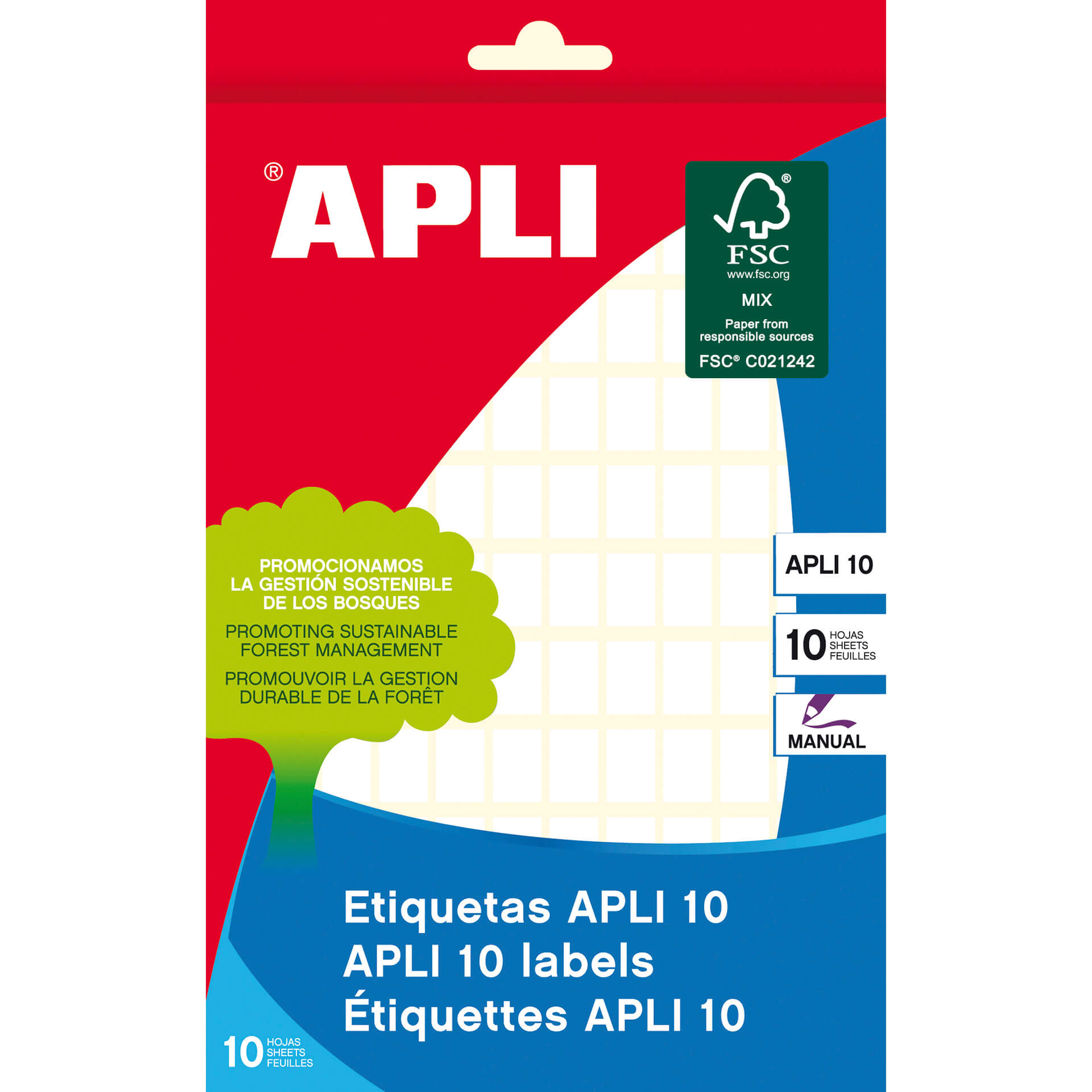 Apli Labels 10 Blanc 8.0 x 12.0mm 10 Feuilles