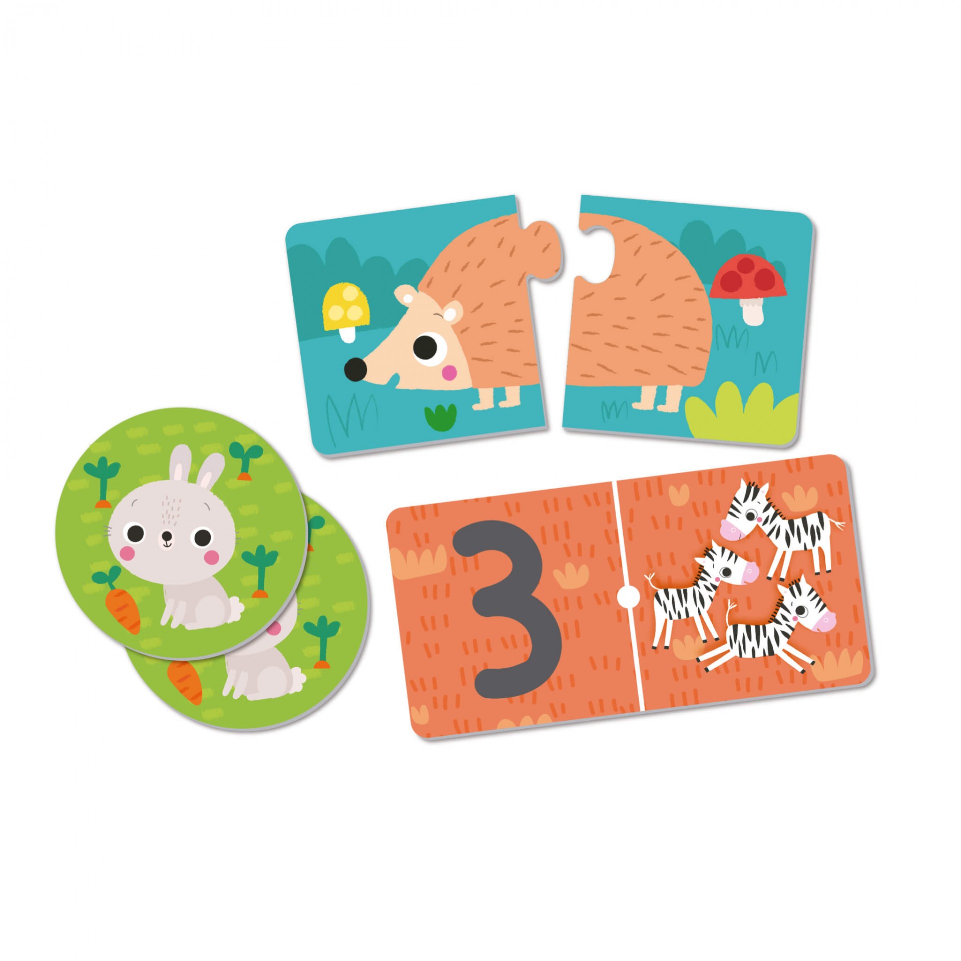 Apli Set de 3 Jeux d'Animaux, 84 Pièces