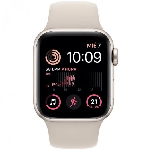 Apple Watch SE 2e génération Smartwatch Retina Display OLED LTPO jusqu'à 1 000 nits - WiFi, Bluetooth 5.0 - Étanchéité 100 m - Couleur beige