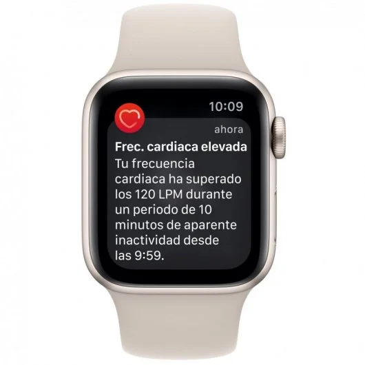 Apple Watch SE 2e génération Smartwatch Retina Display OLED LTPO jusqu'à 1 000 nits - WiFi, Bluetooth 5.0 - Étanchéité 100 m - Couleur beige