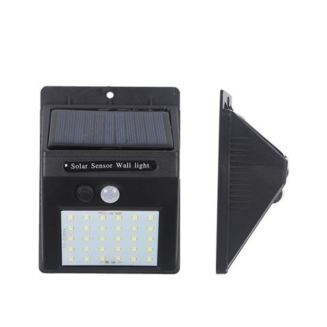 Applique Solaire Led Elbat - 30LM - Lumière Froide 6500K - Détecteur de Mouvement - Batterie 1200mAh