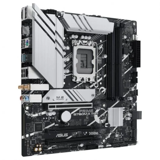 Asus Prime B760M-A Carte mère WiFi Intel LGA1700 4x DDR5 - HDMI, M.2, PCIe4.0, 4x Sata III, USB 3.2, MicroATX