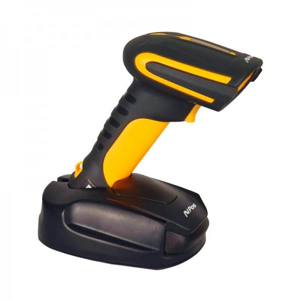 AVPos AVP-BT31-2D Lecteur de code BT31 robuste - Scans 1D, 2D - WF 2.4G et Bt - 2000Mah - Distance 20/50m - Couleur Noir/Jaune