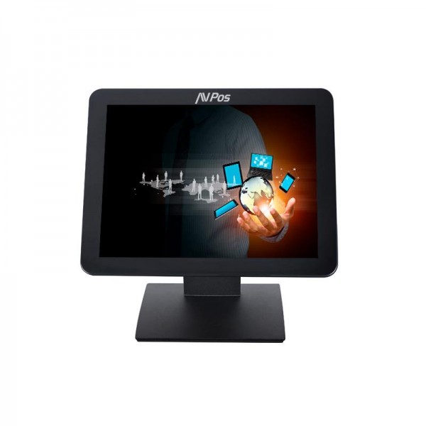 AVPos AVPos-T17 Moniteur tactile 17 pouces - Véritable écran capacitif plat 10 points - 1280x1024 - 400CD/M2 - VGA - Couleur noire