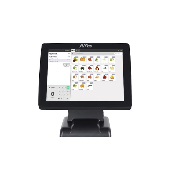 AVPos POS K3000 15 Touch - I3 - Mémoire 8 Go - SSD 128 Go - VGA et HDMI - Couleur Noir