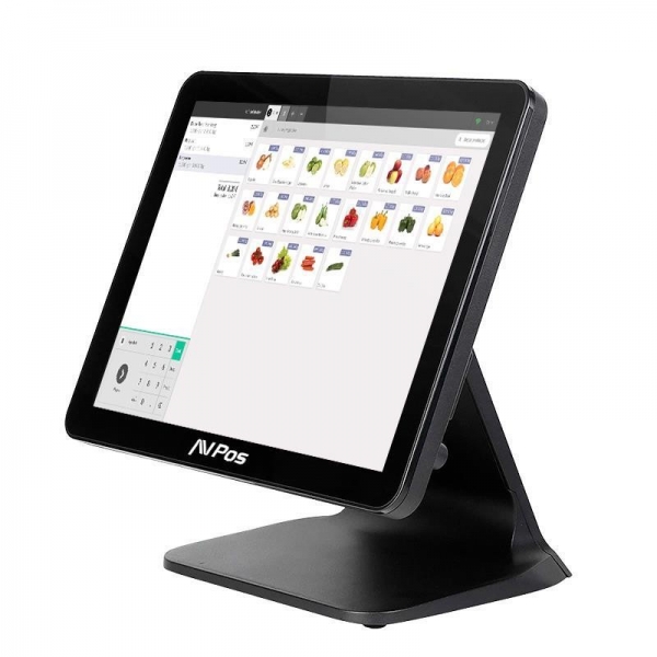 AVPos POS K4000 15 Touch - N100 - Mémoire 8 Go - SSD 128 Go - VGA et HDMI - Couleur Noir