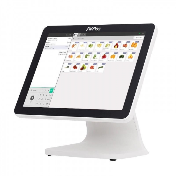 AVPos POS K5000 Aluminium 15 Touch Blanc - I7 - Mémoire 8 Go - SSD 128 Go - VGA et HDMI - Couleur Blanc