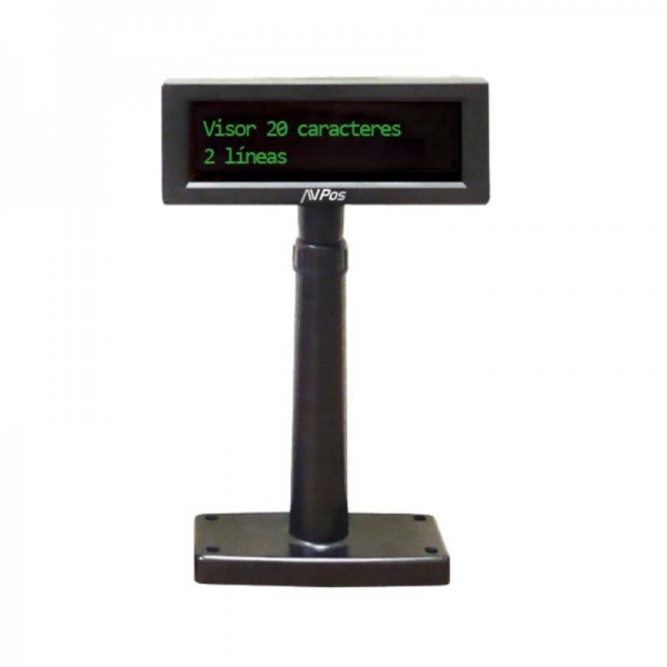 AVPos Viewer VFD220 - 2 lignes de 20 caractères - Couleur écran vert - 267 types de caractères internationaux - USB - Couleur noire