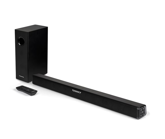 Barre de Son Thomson SB350BTS 300W avec Caisson de Basses Bluetooth 5.0 - LED de Couleurs Vives - Télécommande - Couleur Noir