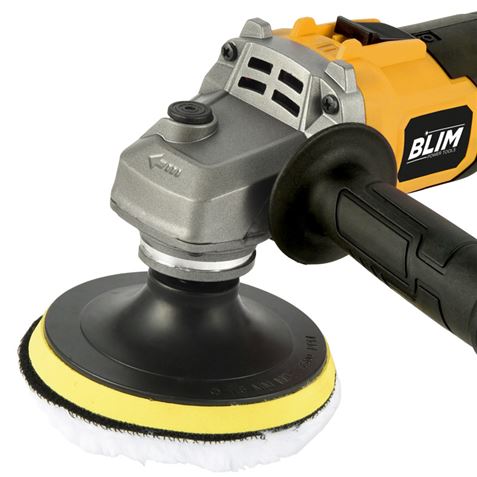 Batterie Blim Radial 115mm 20V 4Ah + Kit de Polissage - Moteur Brushless - Vitesse 1000/3000/4500/8500rpm - Poignée Ergonomique - Comprend 2 Batteries et Mallette de Transport