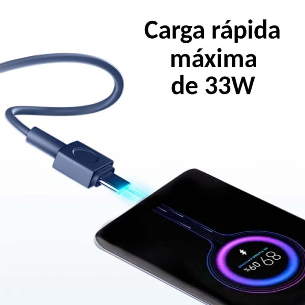 Batterie Externe/Power Bank Xiaomi 20000 mAh avec - Charge Rapide 33W - Câble de Charge Intégré - 1x Ports USB-A, 1x Ports USB-C - Couleur Bleu Foncé