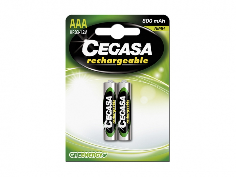 Batterie rechargeable Cegasa HR03 - Plus de mille charges - Technologie RTU - Maintient 85% d'énergie après un an - Idéale pour les appareils à haute intensité - Compatible avec les chargeurs Cegasa. - Différentes couleurs