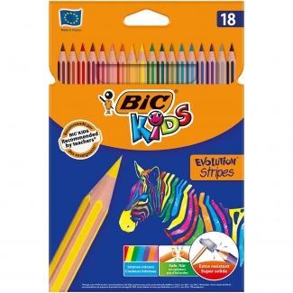 BIC Kids Evolution - 18 Crayons de couleur Pas Cher