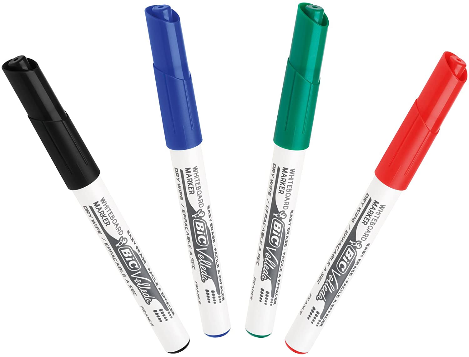 Bic Velleda 1741 Lot de 4 marqueurs tableau