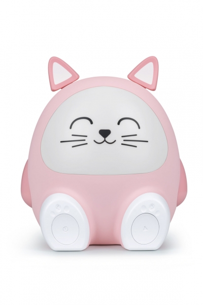 Bigben Haut-parleur et veilleuse Bluetooth pour enfants – Puissance 15 W – Lumière réglable – Contrôle tactile – Portable et rechargeable – Couleur rose