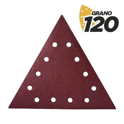 Blim Pack de 5 Papiers Abrasifs avec Velcro pour Ponceuse BL0223 - Grain 120 - Format Triangulaire