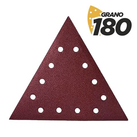 Blim Pack de 5 Papiers Abrasifs avec Velcro pour Ponceuse BL0223 - Grain 180 - Format Triangulaire