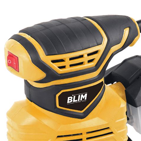 Blim Ponceuse Delta Multifonction 180W - Taille Patin 140x140x80mm - Système Cyclone d'Aspiration des Poussières - 3 Types de Patin