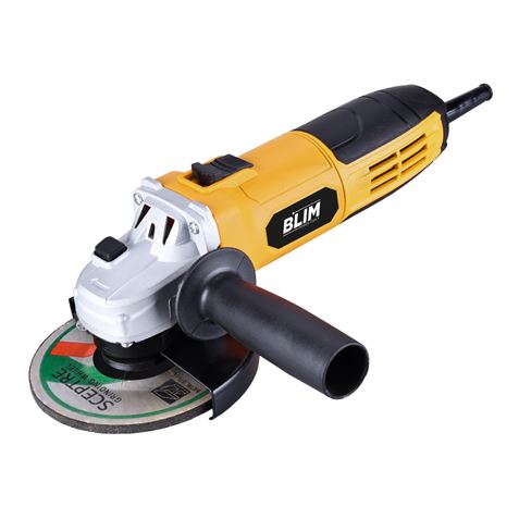 Blim Radial 125mm - Puissance 750W - Design Ergonomique - Poignée Multiposition - Protection Anti-étincelles - Bouton de Verrouillage - Couleur Jaune