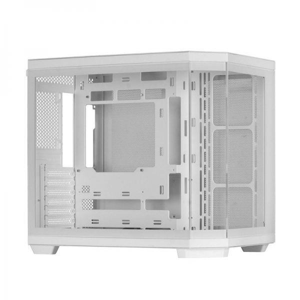 Boîtier de jeu Mars Gaming CUSTOM MC-3TCORE - Triple verre trempé - Support 10 ventilateurs - Cartes mères à connecteur inversé - USB-C - Filtres anti-poussière magnétiques - Couleur blanche