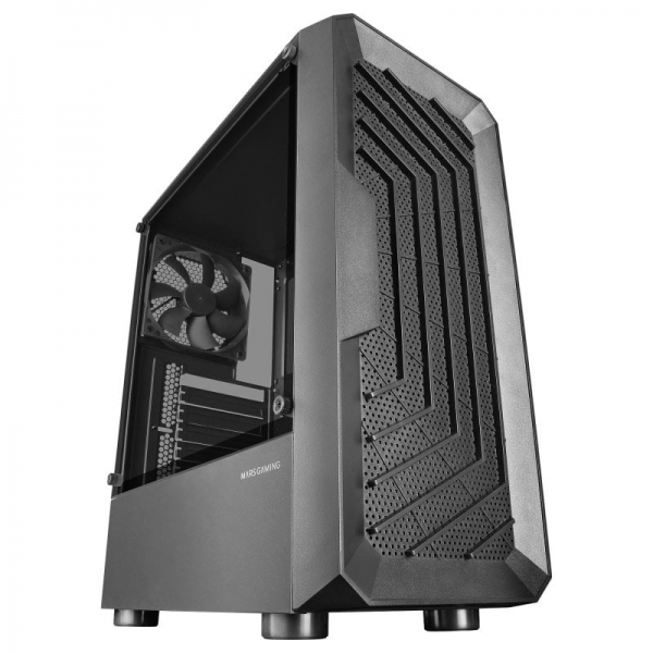 Boitier PC Mars Gaming MC-2000 - Façade MESH - Double Caméra - Fenêtre Latérale - Support Refroidissement Liquide - USB 3.0 - Compatible ATX/microATX/mini-ITX - Couleur Noir