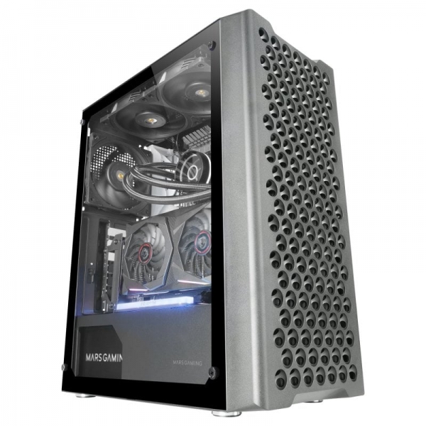 Boitier Professionnel Mars Gaming MC-iPRO - Verre Trempé - Flux d'Air Supérieur - Compatible ATX - Gestion des Câbles - Connectivité Avancée - Couleur Noir