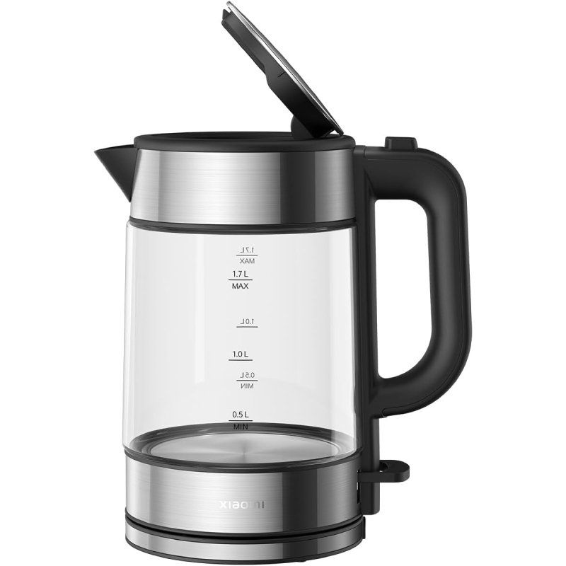 Bouilloire électrique en verre Xiaomi Bouilloire électrique 2200W - Capacité 1,7 L - Verre borosilicate - Filtre amovible - Chauffage uniforme de l'eau