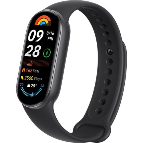 Bracelet d'activité Xiaomi Mi Smart Band 9 Écran AMOLED 1,62" - Bluetooth 5.4 - Plus de 150 modes sportifs - Fonctions de surveillance de la santé - Réglage intelligent de la luminosité de l'écran - Autonomie jusqu'à 18 jours - Couleur Noir