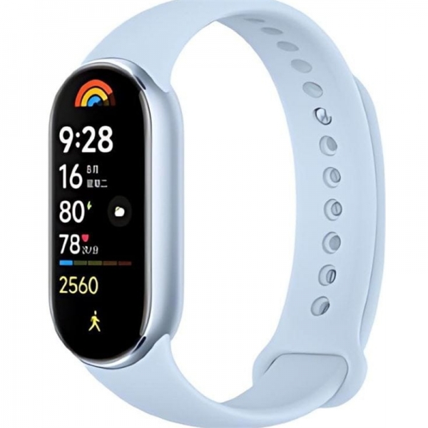 Bracelet d'activité Xiaomi Mi Smart Band 9 Écran AMOLED 1,62" - Bluetooth 5.4 - Plus de 150 modes sportifs - Fonctions de surveillance de la santé - Réglage intelligent de la luminosité de l'écran - Autonomie jusqu'à 18 jours - Couleur bleue