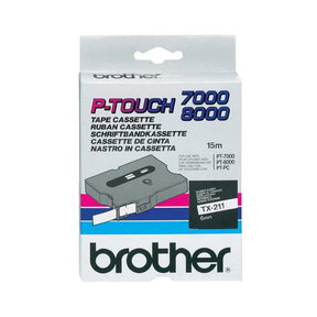 Brother ruban TX-211 - noir sur fond blanc